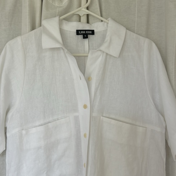ILANA KOHN mabel coverall jumpsuit white linen size small NWOT - Picture 5 of 16